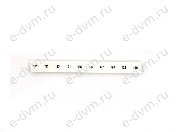 Маркировка для клеммной колодки Phoenix Contact 1053014 ZB10,LGS:FORTL.ZAHLEN 121-130 (новое в уп.)