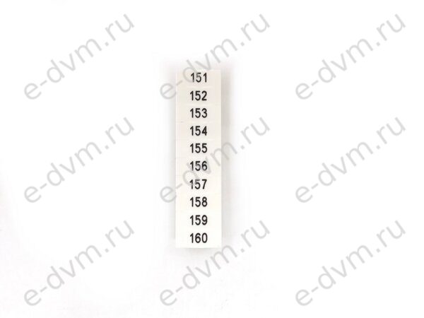 Маркировка для клеммных модулей Phoenix Contact 0805807 ZB 4,QR:FORTL.ZAHLEN 151-160 (новое в уп.)